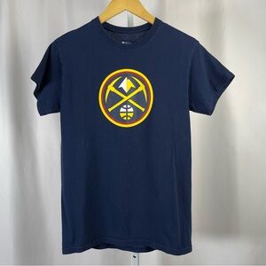 NBA Basketball Youth Small Denver Nuggets Graphic Tee Shirt Logo Emblem